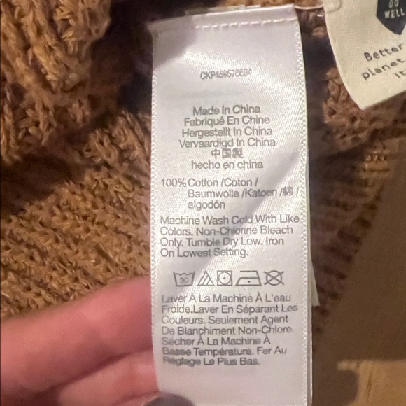 Madewell Brown Ochre Cotton Cropped Button-Up Cardigan - Size M - EUC - Picture 5 of 5